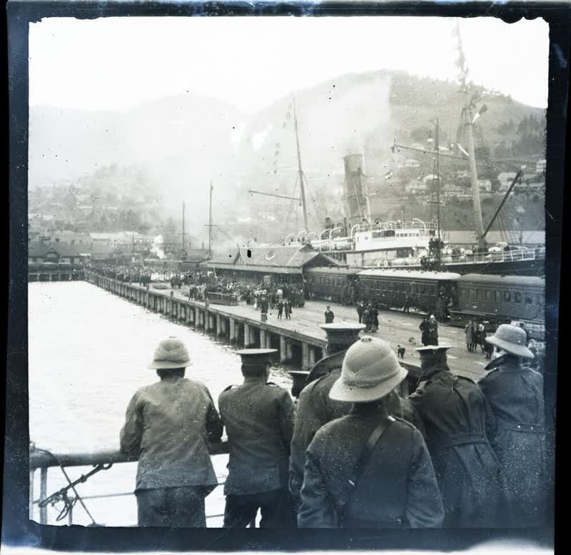 Monowai reaching Lyttelton, 1915