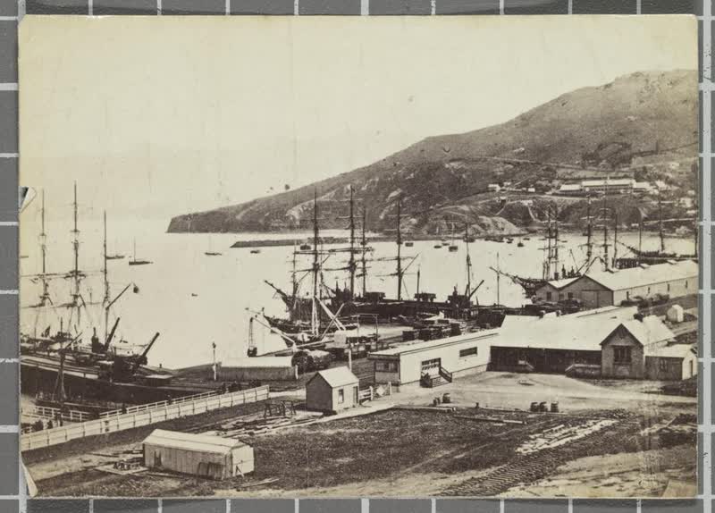 Lyttelton waterfront, 1875