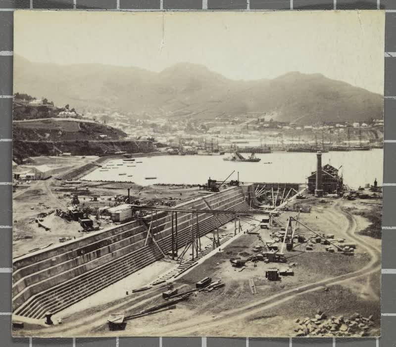 Dry dock, Lyttelton, 1880