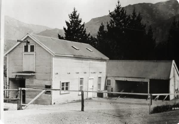 Hanmer Springs State Forest stables and barn, 1900