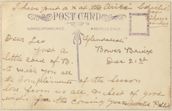 The Avon, postcard backArchive 1054, 1900
