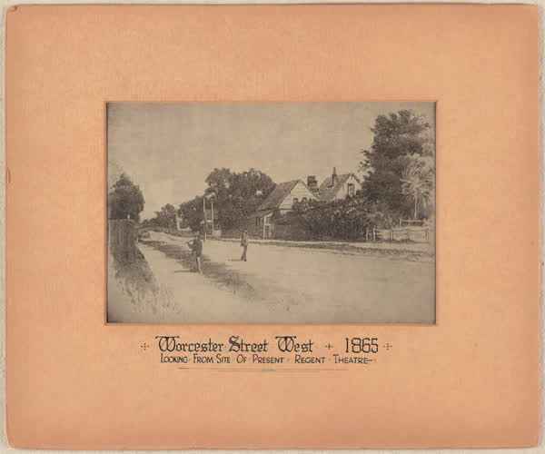 Worcester Street west, 1885, Archive 1054, 1885