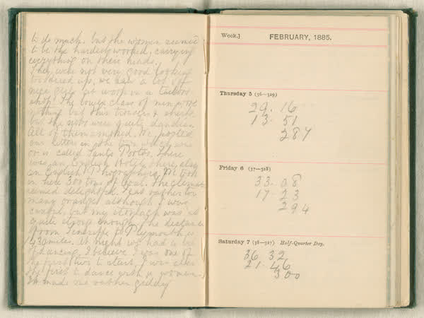 Shipboard diary of Henry Smith, spread 31 of 67, 1880