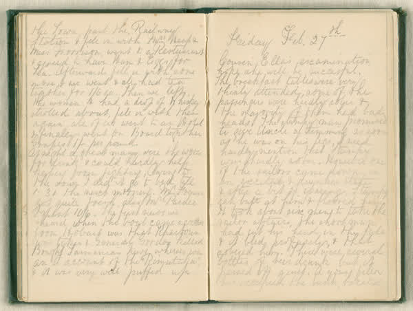 Shipboard diary of Henry Smith, spread 54 of 67, 1880