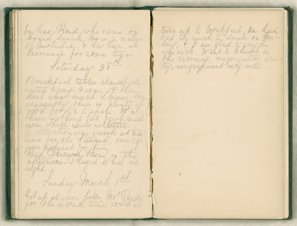 Shipboard diary of Henry Smith, spread 55 of 67, 1880