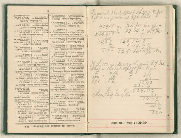 Shipboard diary of Henry Smith, spread 57 of 67, 1880