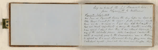 Log on board the S.S. Somersetshire, sheet 03 of 87, 1860