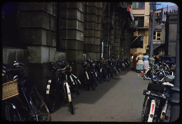Bicycles in Christchurch, 1950