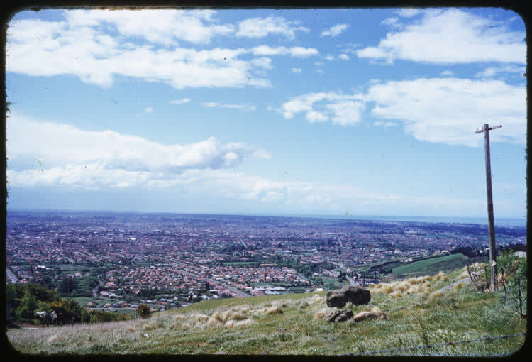 Christchurch from the Cashmere Hills, 1950
