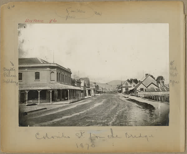 Early Colombo Street looking south, 1870