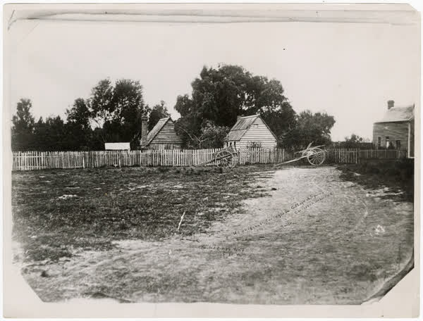 Early view of Cathedral Square, 1862