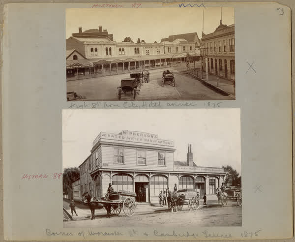 Central Christchurch streets, 1875