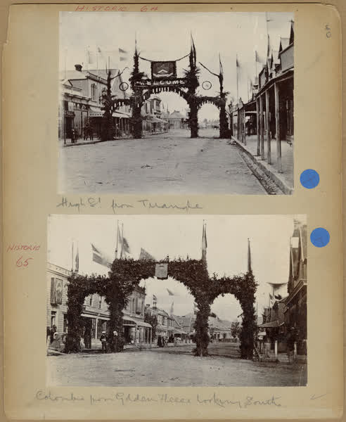 High Street and Colombo Street, 1860