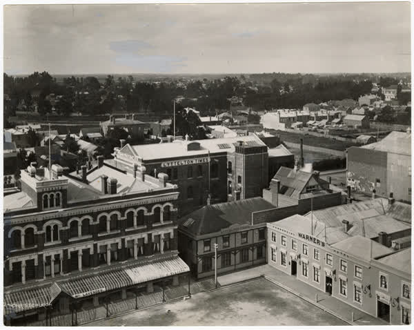 North East corner of Cathedral Square, 1890