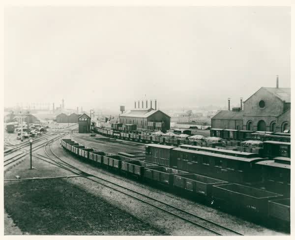 Christchurch railway yards, 1890