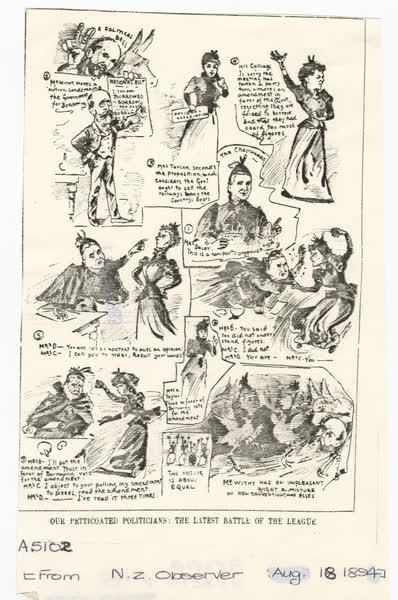 Our petticoated politicians: the latest battle of the league, 1894