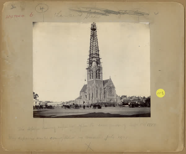 Cathedral spire replacement, 1888
