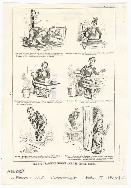 The big franchise woman and the little mouse, 1894