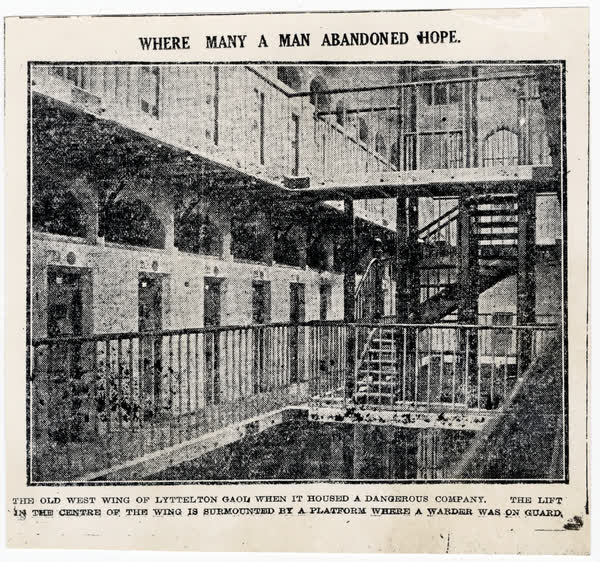 The west wing of Lyttelton prison, 1920