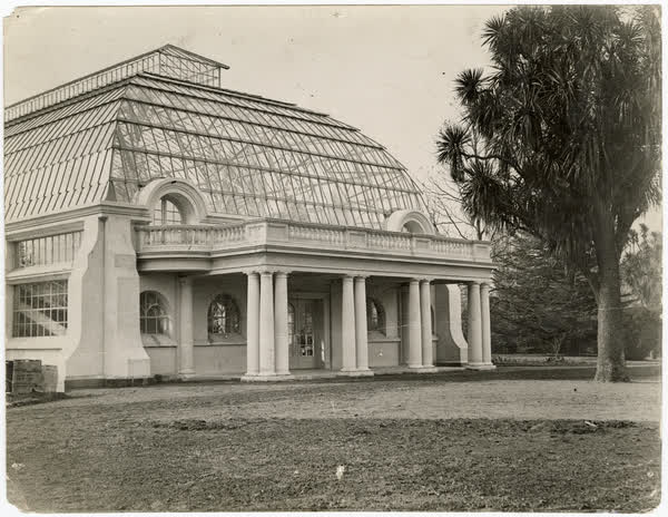 Cuningham House conservatory at the Botanic Gardens, 1941
