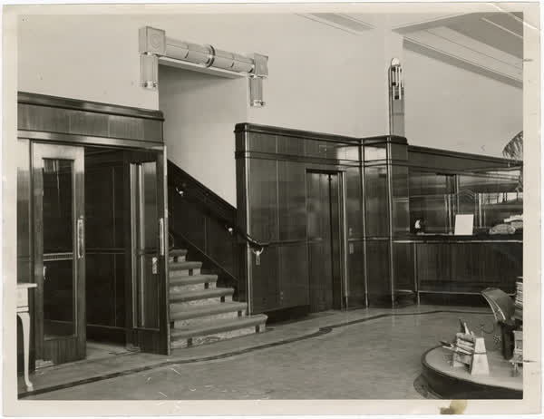 Municipal Electricity Department (MED) building interior, 1941