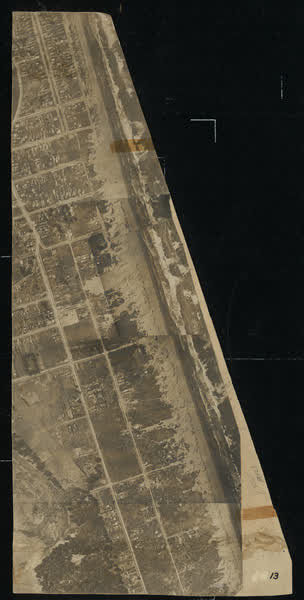 Aerial photomosaic of South New Brighton beach, 1926