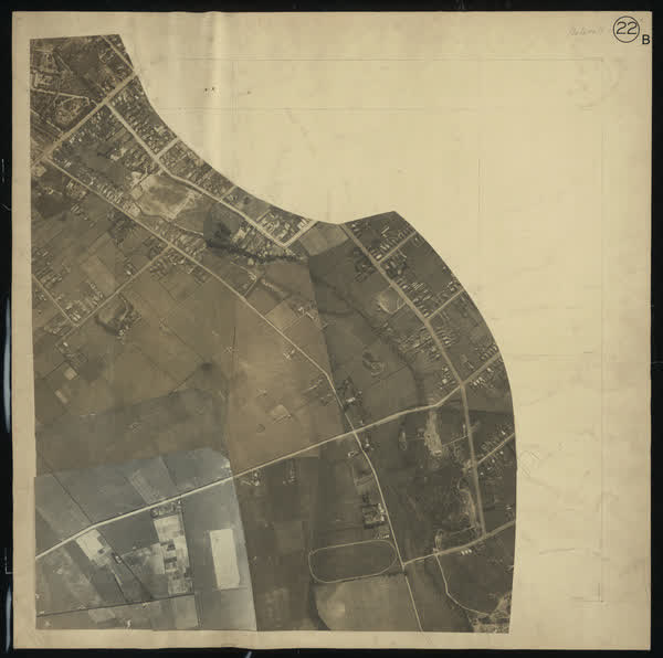 Aerial photomosaic of Sparks Road and Hoon Hay Road, 1926
