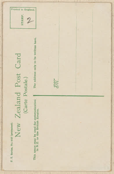 Wishing you a happy new year, reverse of postcard, 1900