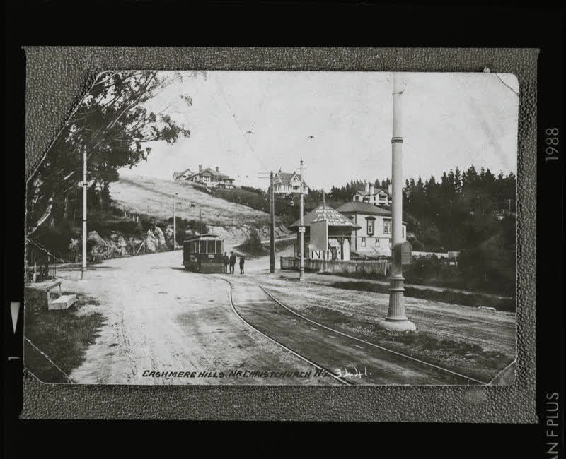 Negative:Tram in Cashmere Hills, 1909