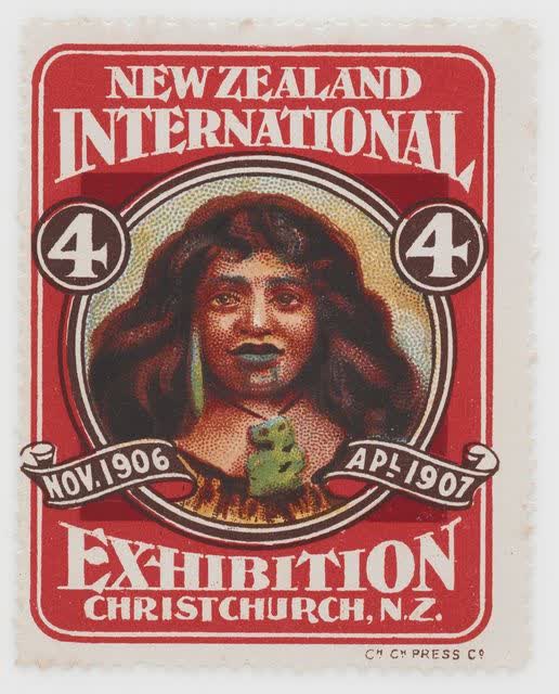 Cinderella, Christchurch Exhibition label No. 4, 1906