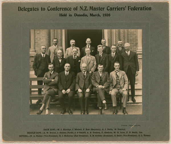 Delegates to Conference of New Zealand Master Carriers' Federation, 1926