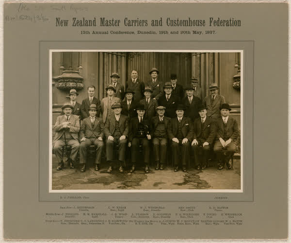 New Zealand Master Carriers and Customhouse Agents' Federation 13th annual conference, 1937