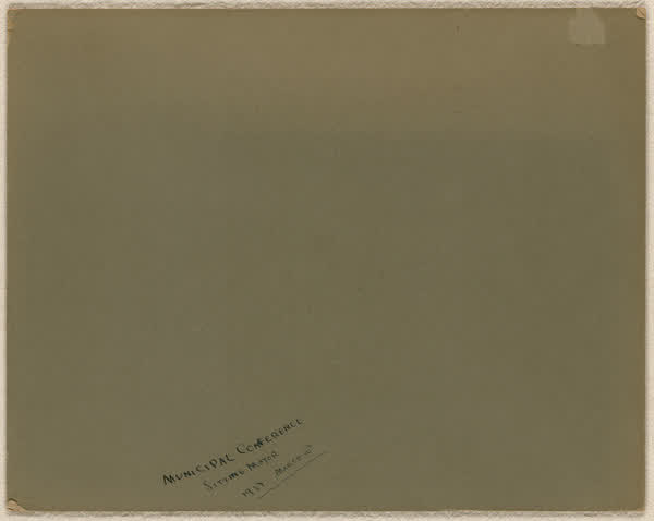 Municipal conference group portrait reverse, 1937