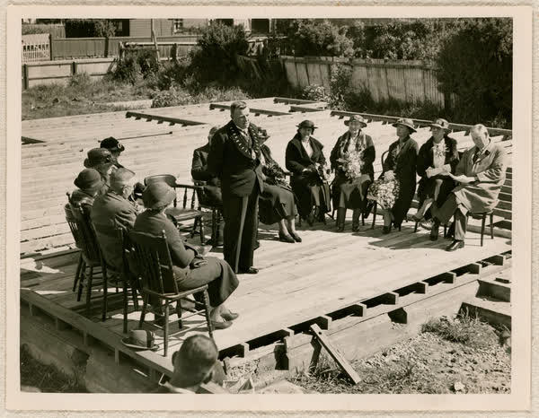 Laying the foundation stone ceremony, 1937