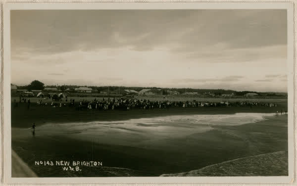 New Brighton Beach, New Brighton postcard, 1910