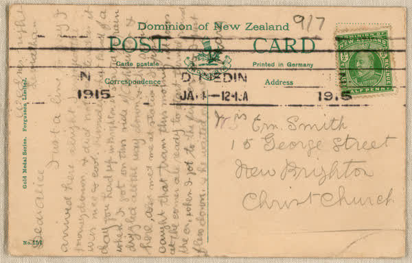 Entrance to the pier, New Brighton reverse, 1910