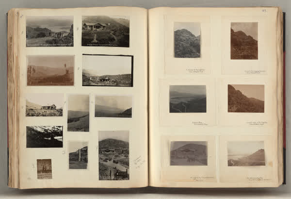 Summit Road scrapbook, pages 182 and 183, 1900
