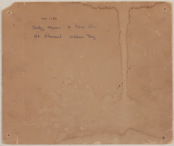 Betsy Mason with her son, Alan reverse, 1900