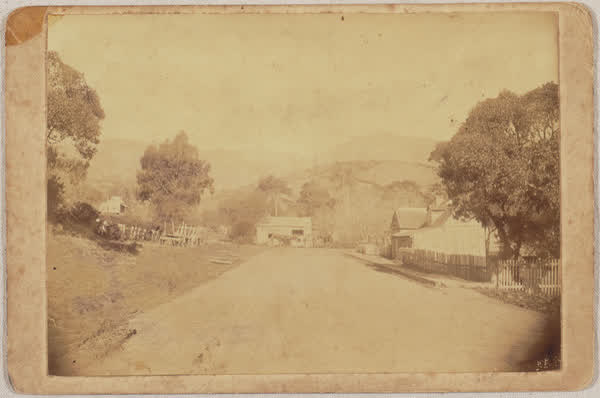 Street in Akaroa, 1900