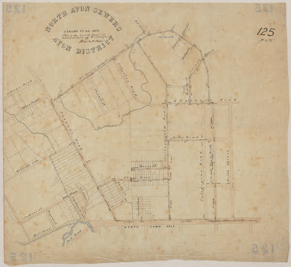 North Avon Sewers. Avon District, 1880