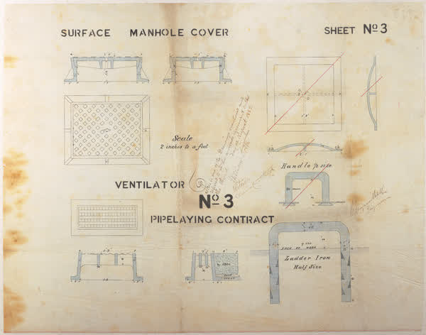 Surface manhole cover, 1882