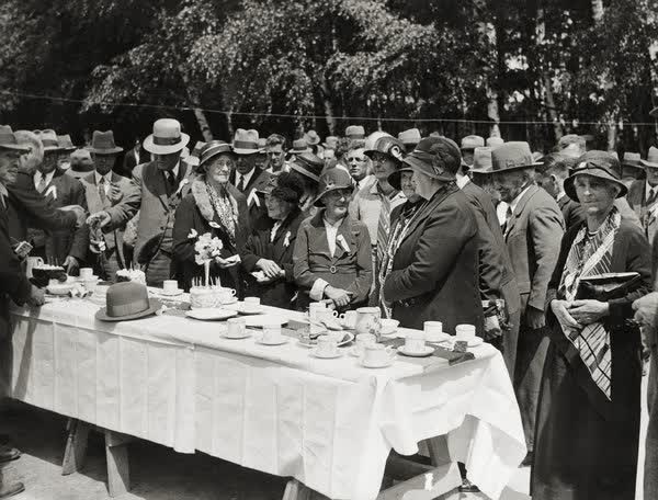 Hanmer Springs golden jubilee garden party, 1933