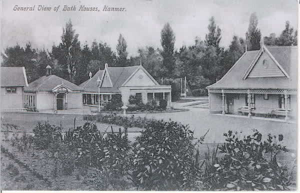 General view of Bath Houses, Hanmer, 1900