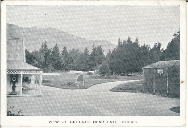 View of grounds near Bath Houses, 1900
