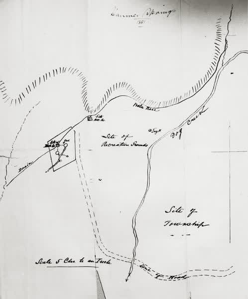 Hanmer Springs sketch map, 1881