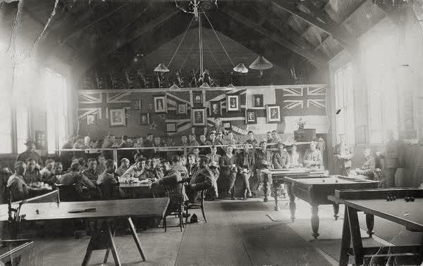 Queen Mary Hospital for Sick and Wounded Soldiers patients at Hanmer Springs Hall, 1915