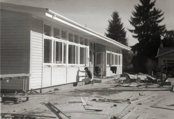 Hanmer Springs School construction, 1900