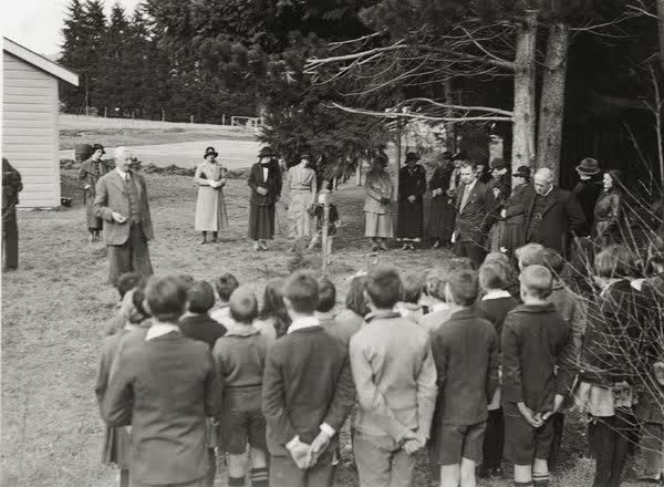 Sir Heaton Rhodes at Hanmer Springs School, 1930