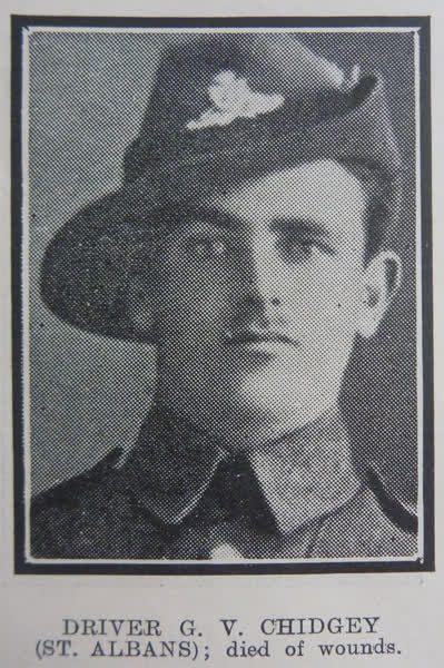 George Vincent Chidgey, 1917
