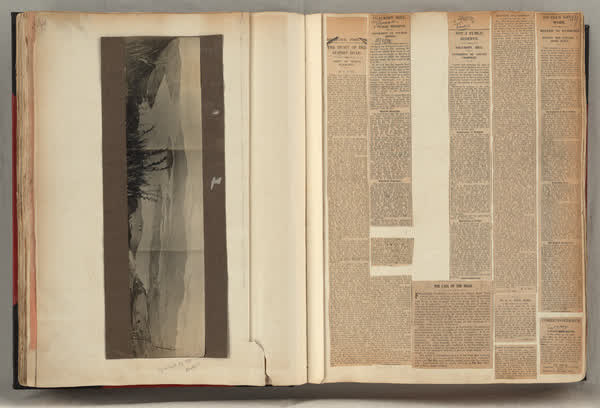 Summit Road scrapbook, pages 76 and 77, 1900